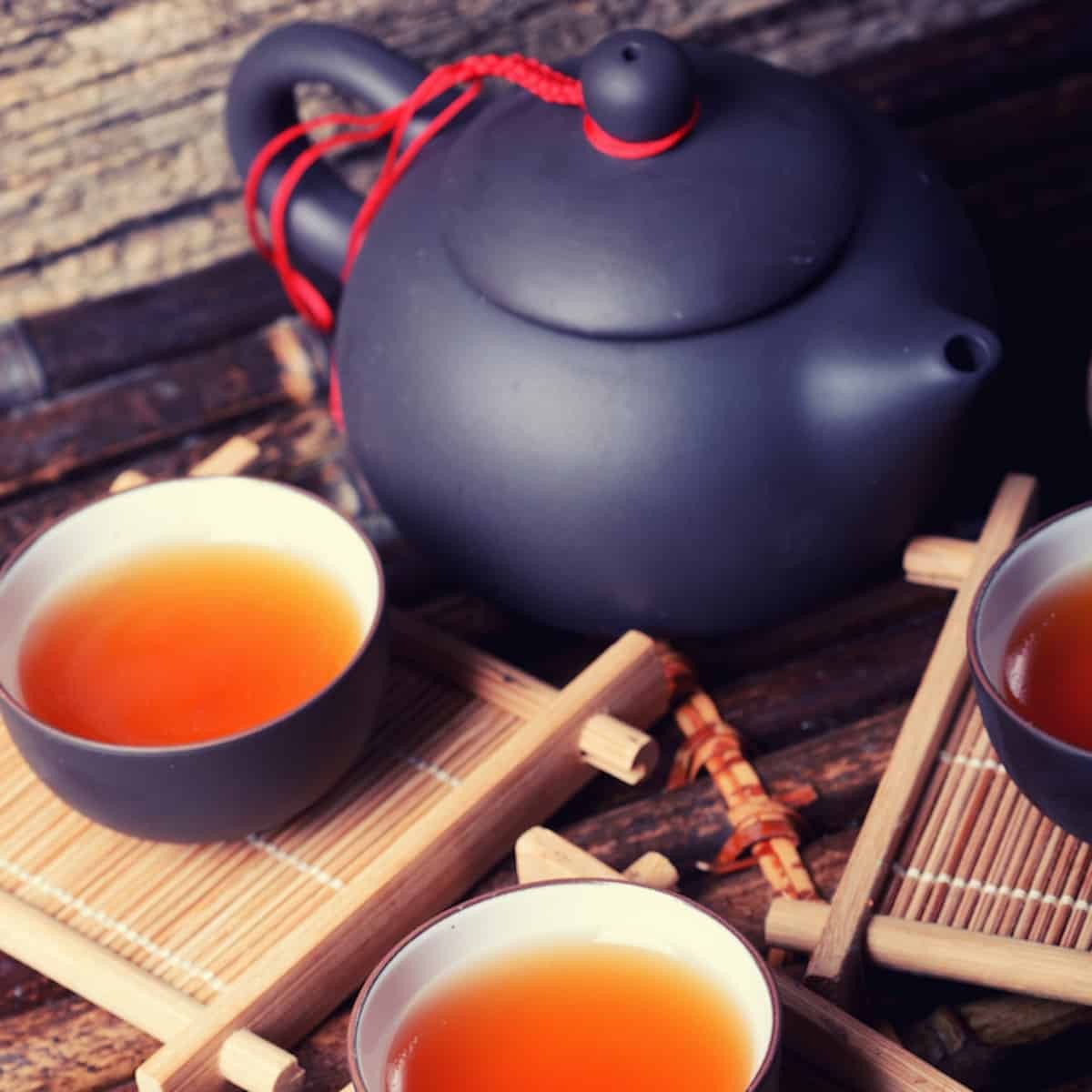 茶席布置与茶具特写